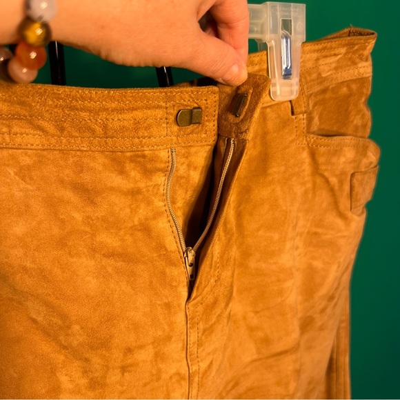 Size9 US D&G Made in Italy Soft Suede Skirt 4 Pockets BackSlit Zipper FancyStyle - Picture 3 of 11